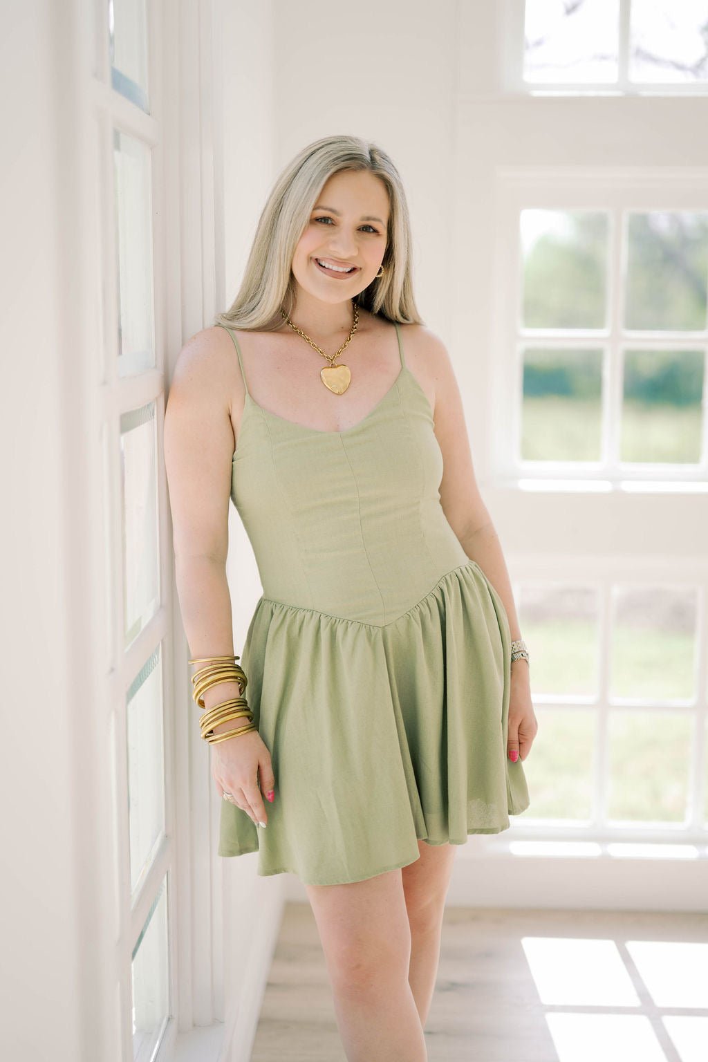 Grass is Greener Mini Dress - Lola & Co. Boutique Sage / Large Grass is Greener Mini Dress - Lola & Co. Boutique Sage / Large
