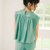 Green Mamba Flowy Top - Tops - Blouses - Adrienne