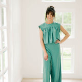 Green Mamba Flowy Top - Tops - Blouses - Adrienne