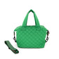 Quilted Crossbody Medium Tote Green