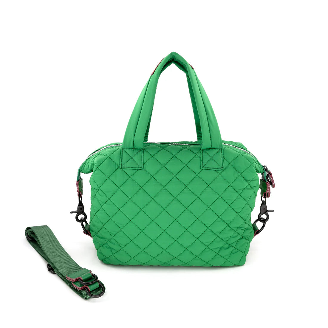 Quilted Crossbody Medium Tote Green