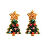 Twinkle Mini Christmas Green Tree Stud Earrings