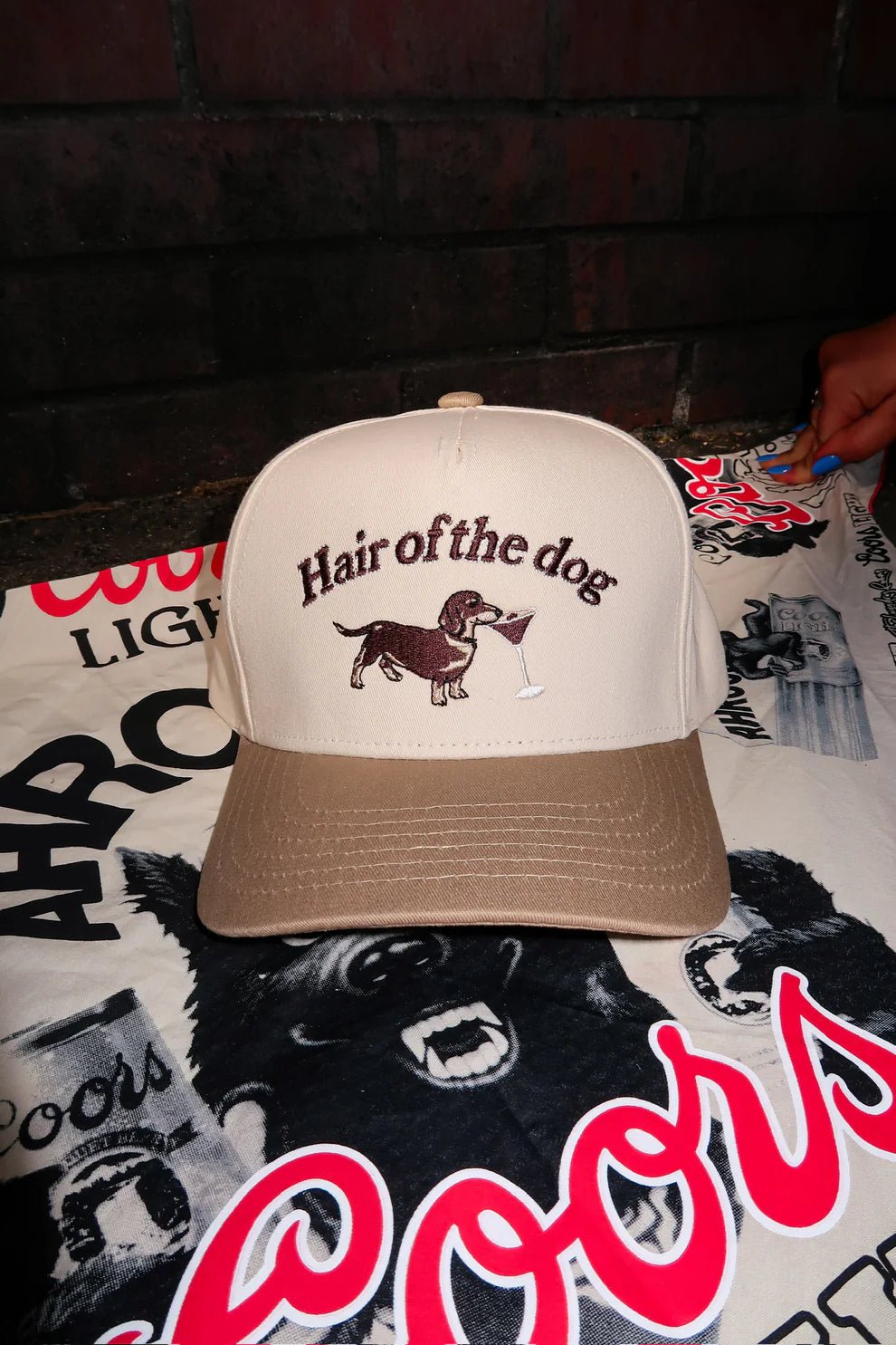 Hair of the Dog Embroidered Canvas Trucker Hat - Accessories - Hats - Happiest