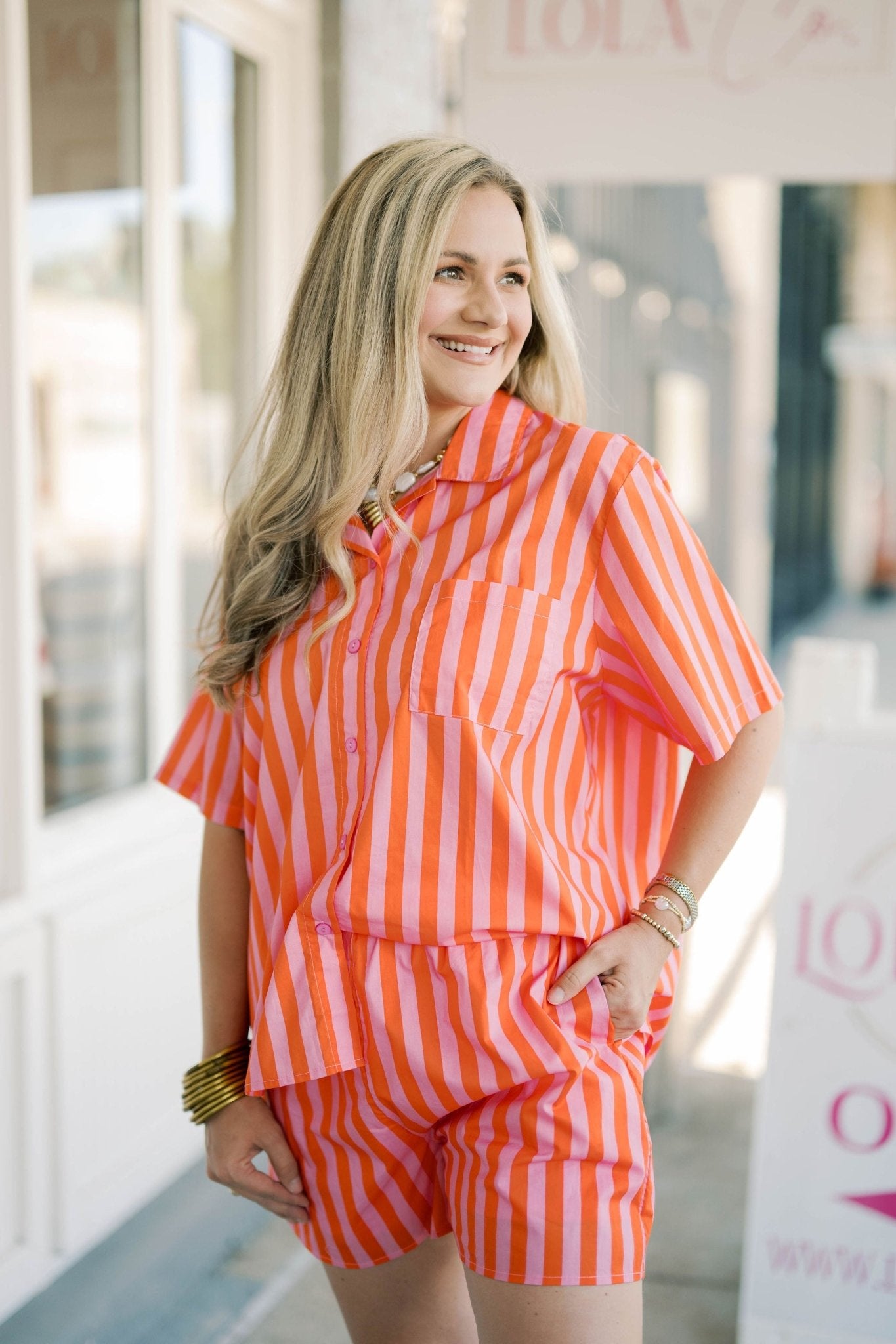 Harborside Stripe Shorts - Bottoms - Shorts - She & Sky