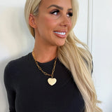 Harlow Cream/Gold Heart Necklace - Jewelry - Necklaces - Chansutt Pearls