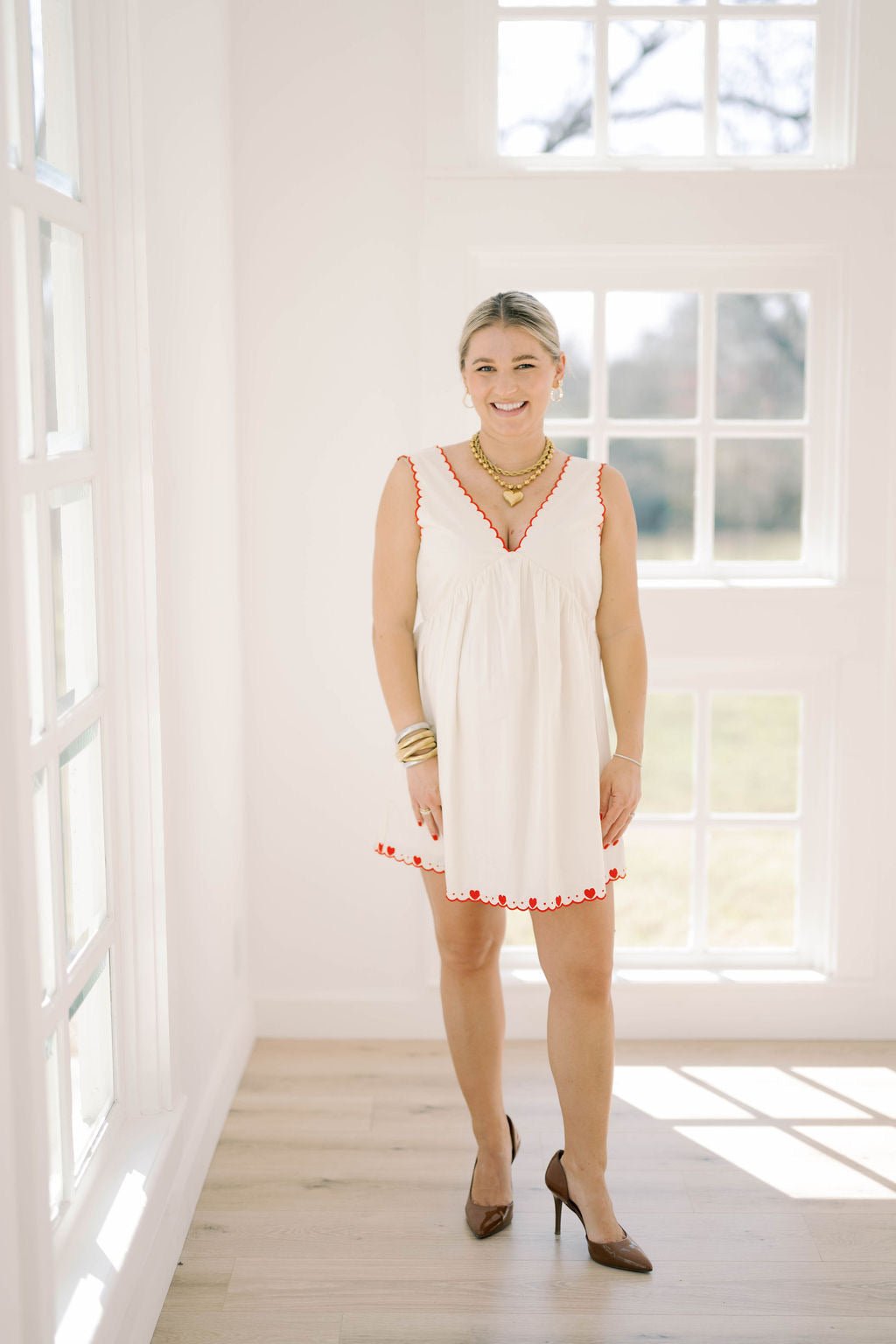 heart embroidered dress Sister Jane heart embroidered mini dress in denim blue