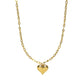Adjustable Gold Puffy Heart Necklace
