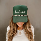 HoHoHo Embroidered Gold Chain Trucker Hat - Accessories - Hats - Summer Tees