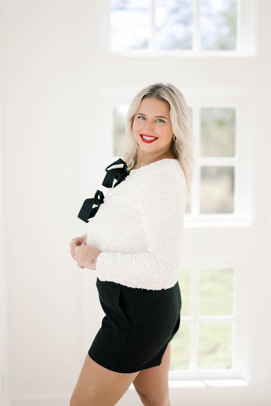 Holiday Party Ready Sequin Jacket - Outerwear - Jackets - She & Sky