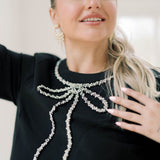 Holiday Soiree Rhinestone Bow Dress - Dresses - Heyson