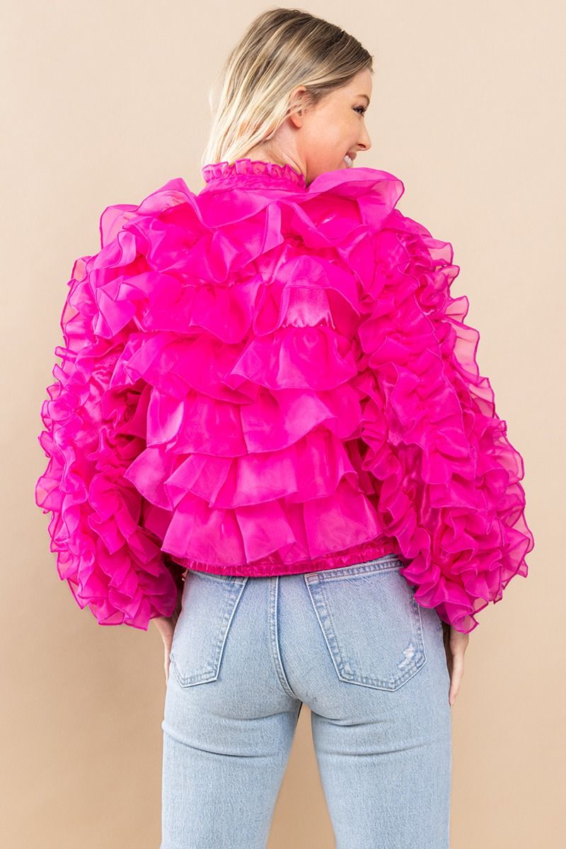 Lookin' to be the life of the party? Barbie's got ya covered with this show-stopping pink sequin jacket! Make an unforgettable entrance for your next bash. Barbie Let's Go Party, indeed!