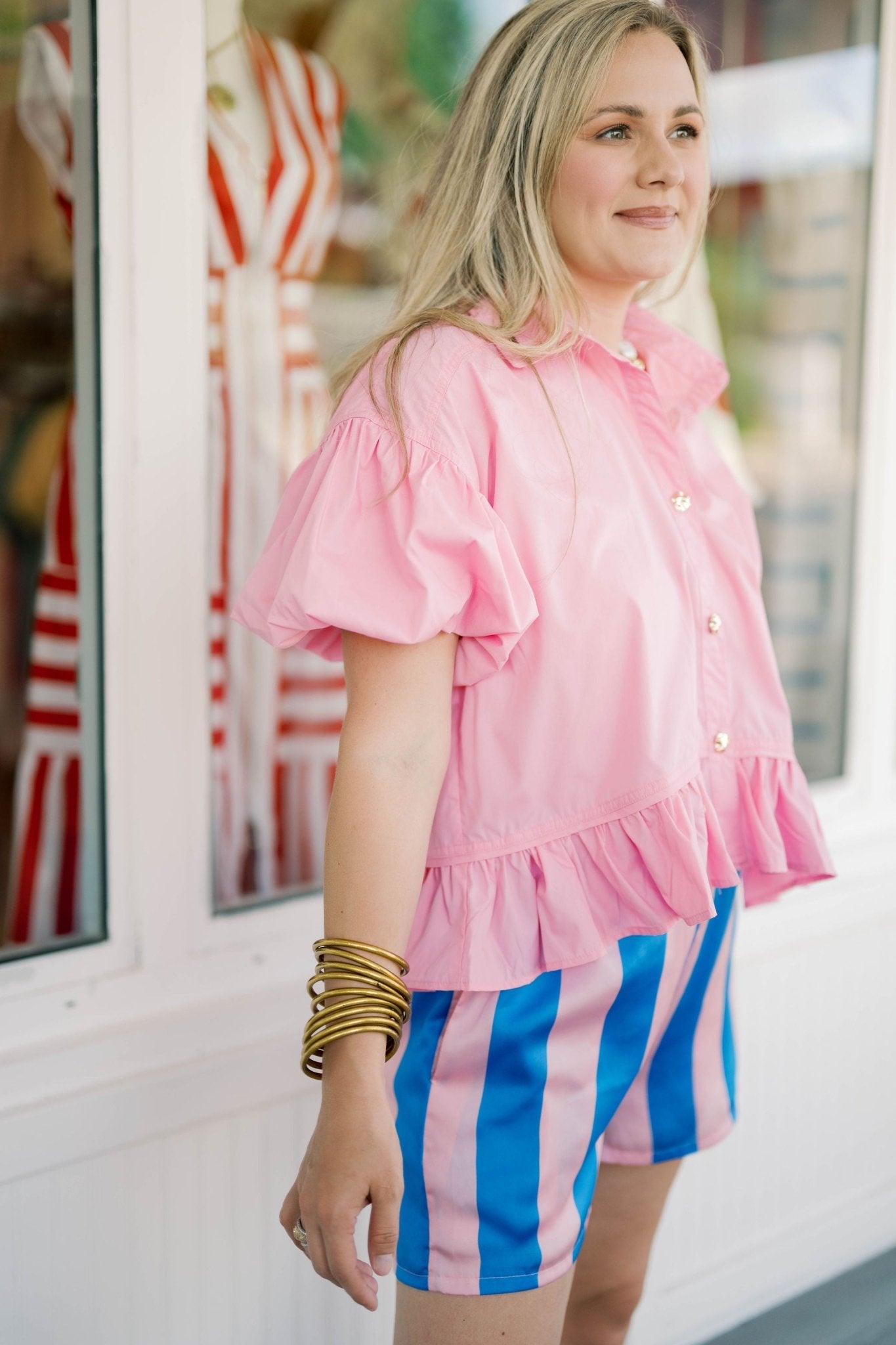 Impressions Button Down Top - Tops - Blouses - Entro