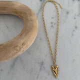 Jada Gold Thin Adjustable Heart Necklace - Jewelry - Necklaces - Chansutt Pearls