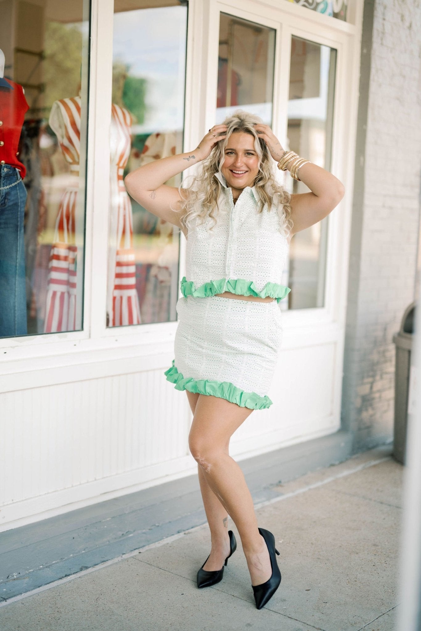 Just My Luck Eyelet Skirt - Bottoms - Skirts - Strut & Bolt