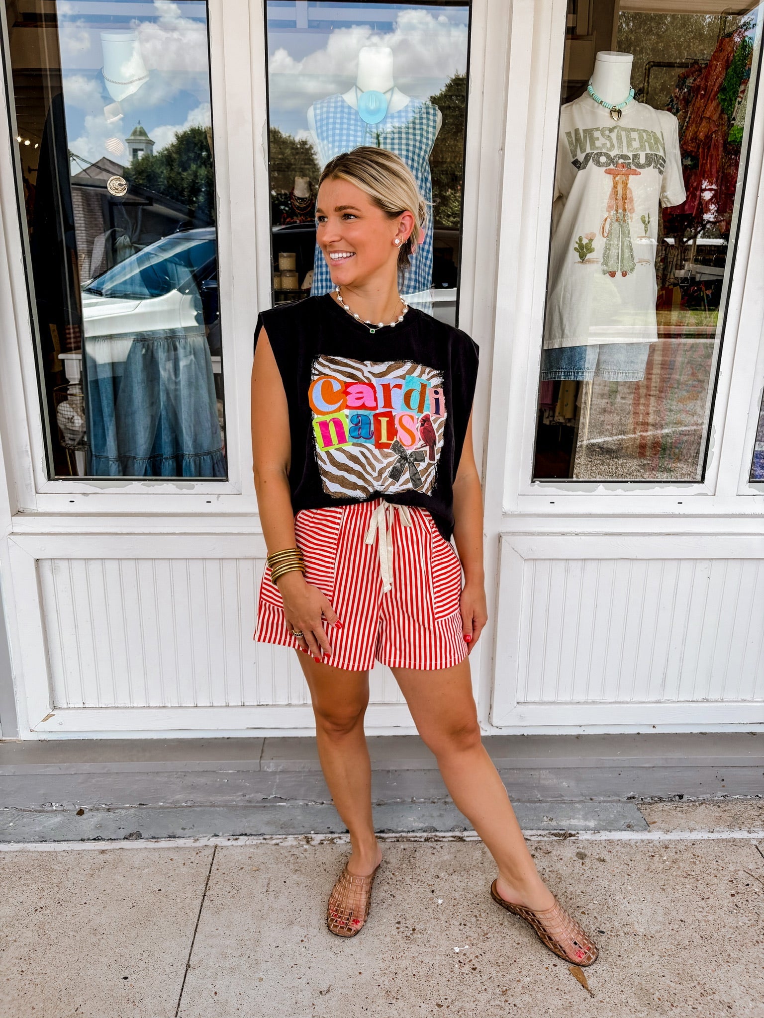Just USA Days Stripe Shorts - Bottoms - Shorts - She & Sky