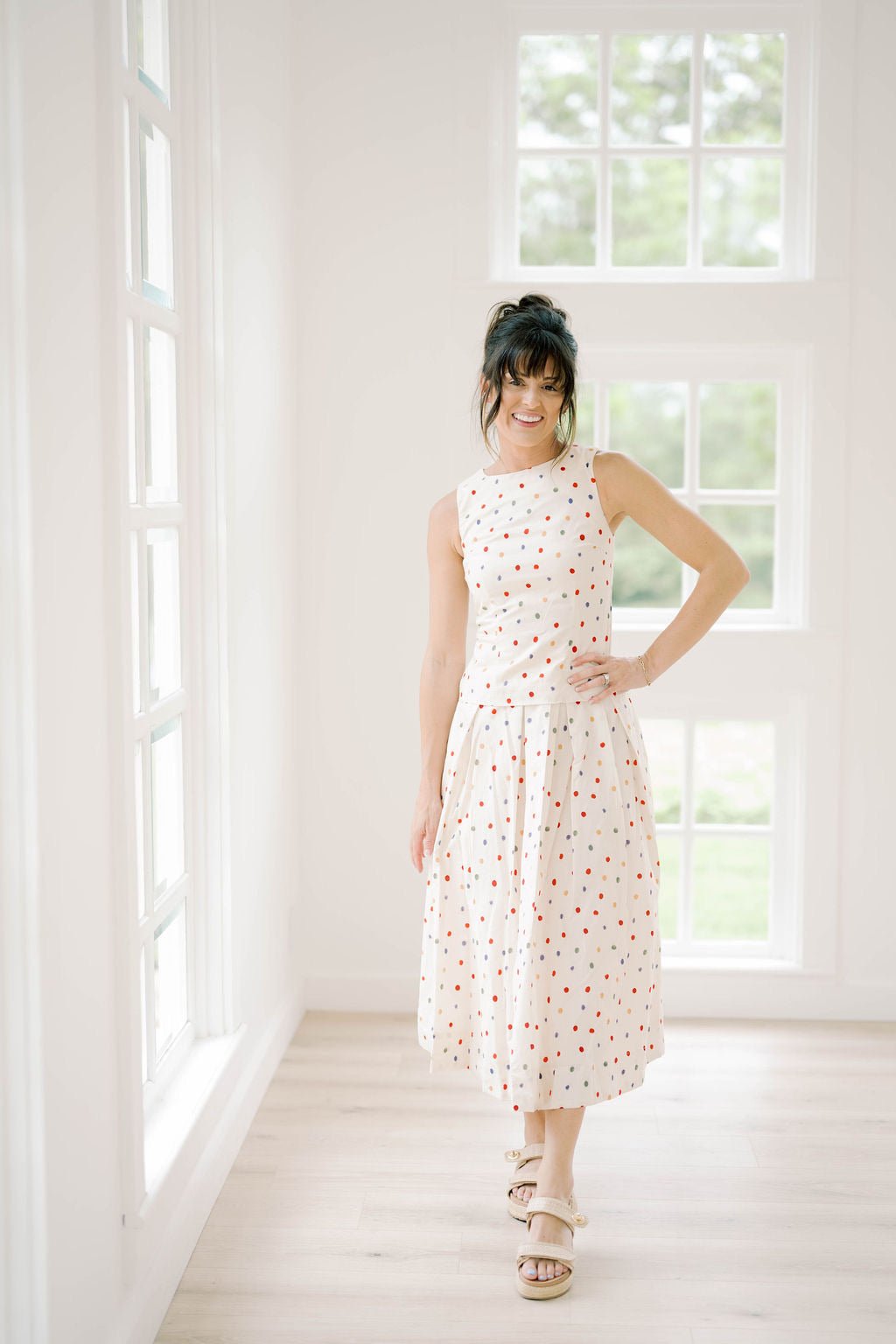 Kind Smile Dot Top - Tops - Tanks - Aureum