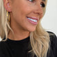 Kylie Gold w/Rhinestones Hoop Earrings - Jewelry - Earrings - Chansutt Pearls