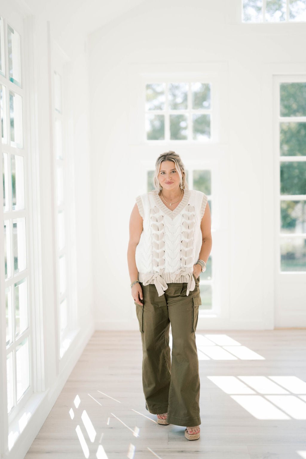 Laced Up Top - Tops - Sweaters - XS - White