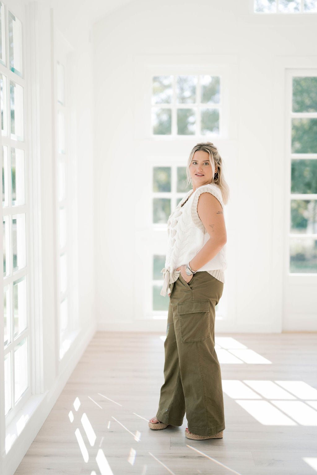 Laced Up Top - Tops - Sweaters - XS - White