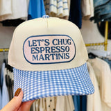 Let’s Chug Espresso Martinis Canvas Trucker Hat - Accessories - Hats - Summer Tees