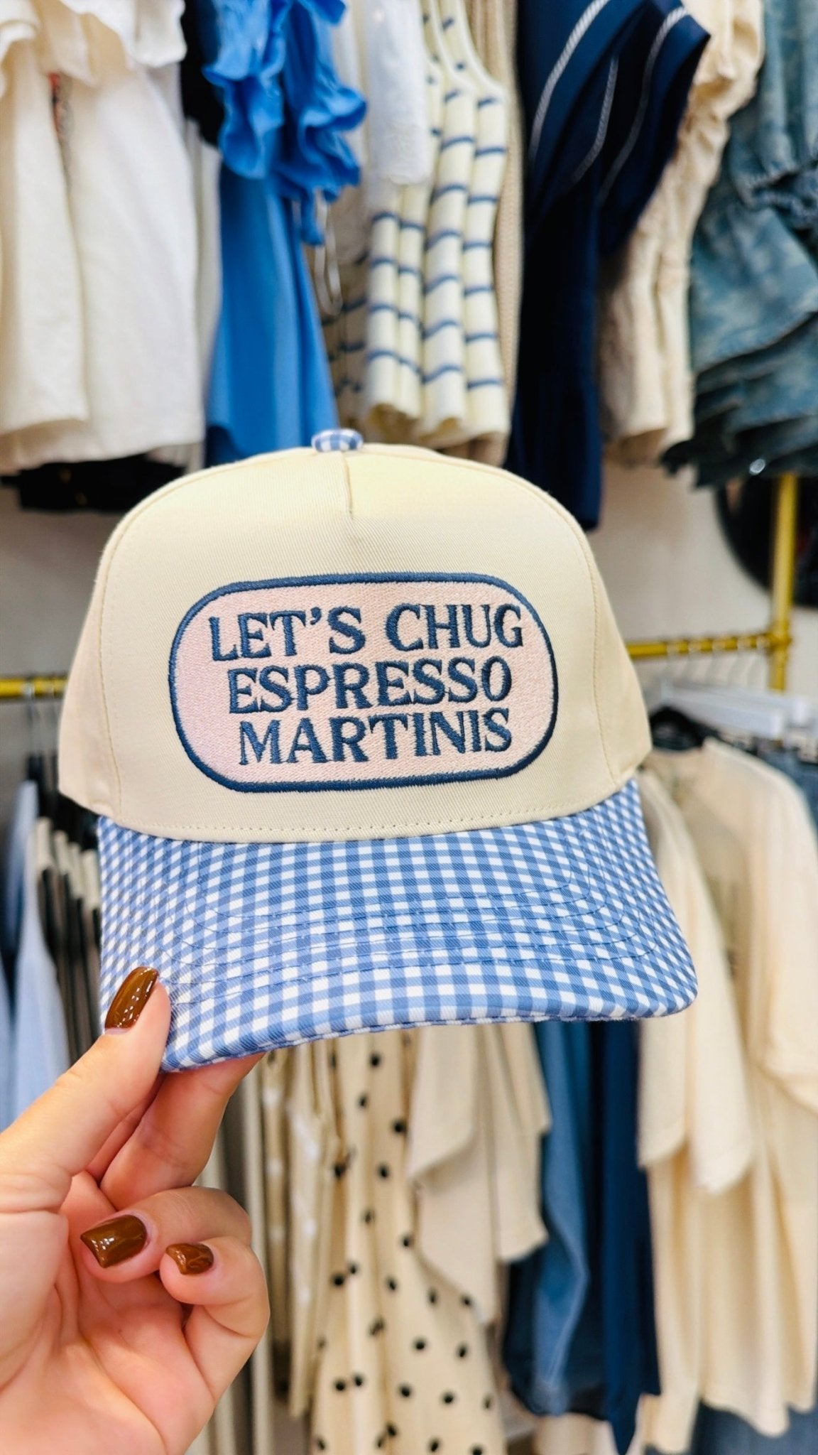 Let’s Chug Espresso Martinis Canvas Trucker Hat - Accessories - Hats - Summer Tees