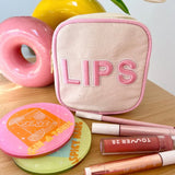 LIPS Pink Mini Canvas Travel Bag - Accessories - Travel - Kenz Kustomz
