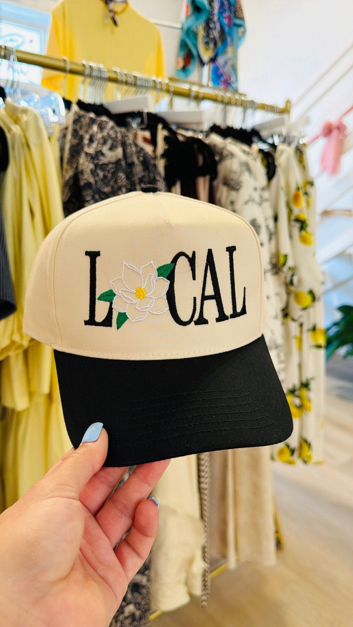 Local Magnolia Trucker Hat - Accessories - Hats - Chicken Scratch Design