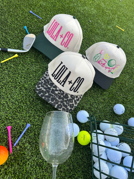 Lola + Co Green/Pink Canvas Trucker Hat - Accessories - Hats - Summer Tees