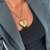 Lola Gold Heart Necklace - Jewelry - Necklaces - Chansutt Pearls