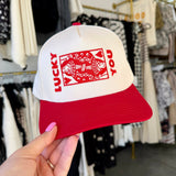 Lucky You Canvas Trucker Hat - Accessories - Hats - Summer Tees