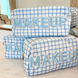 MAKEUP Blue Trellis Large Travel Bag - Accessories - Travel - Kenz Kustomz
