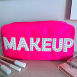 MAKEUP Hot Pink Large Travel Bag - Accessories - Travel - Kenz Kustomz