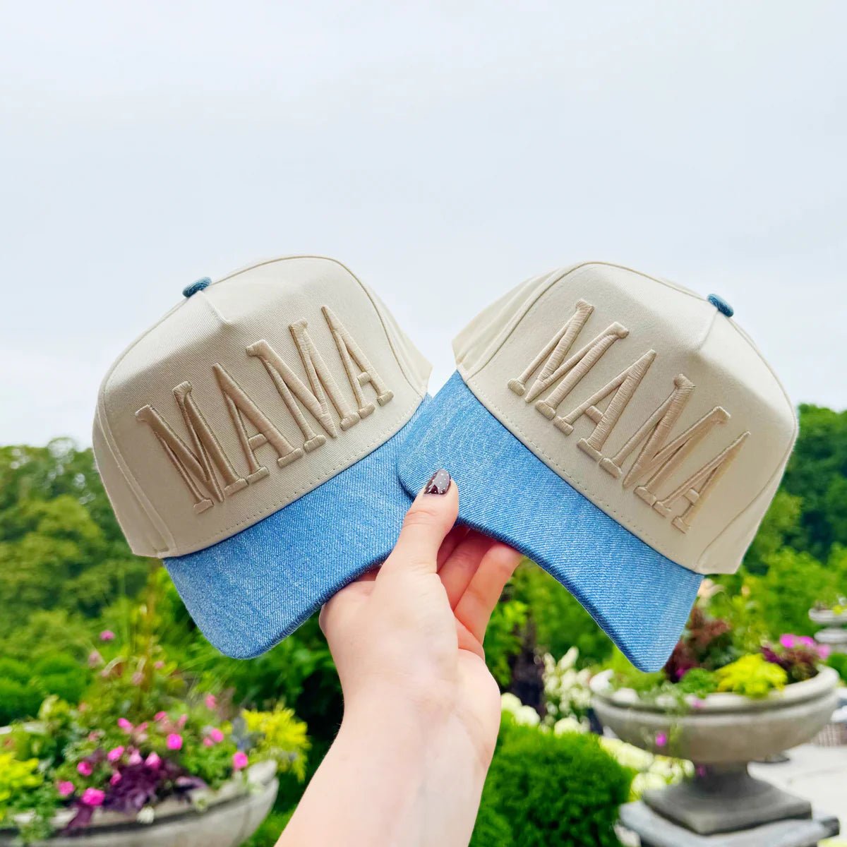 MAMA Denim Canvas Trucker Hat - Accessories - Hats - Poppy & Pine
