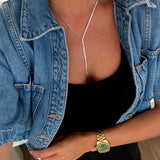 Marie Lariat Rhinestone Necklace - Jewelry - Necklaces - Chansutt Pearls