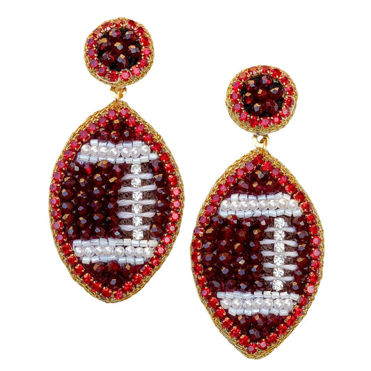 Crafted with faceted beads and stones, these earrings showcase a refined shimmer, adding a touch of sparkle to your look. Their versatile size ensures they can be worn by various age groups, offering a timeless and sophisticated touch. The intricate beadwork reflects dedicated craftsmanship and great quality, effortlessly enhancing any ensemble you pair them with.