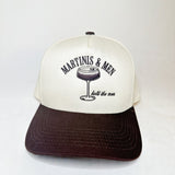 Martinis & Men Embroidered Canvas Trucker Hat - Accessories - Hats - Happiest