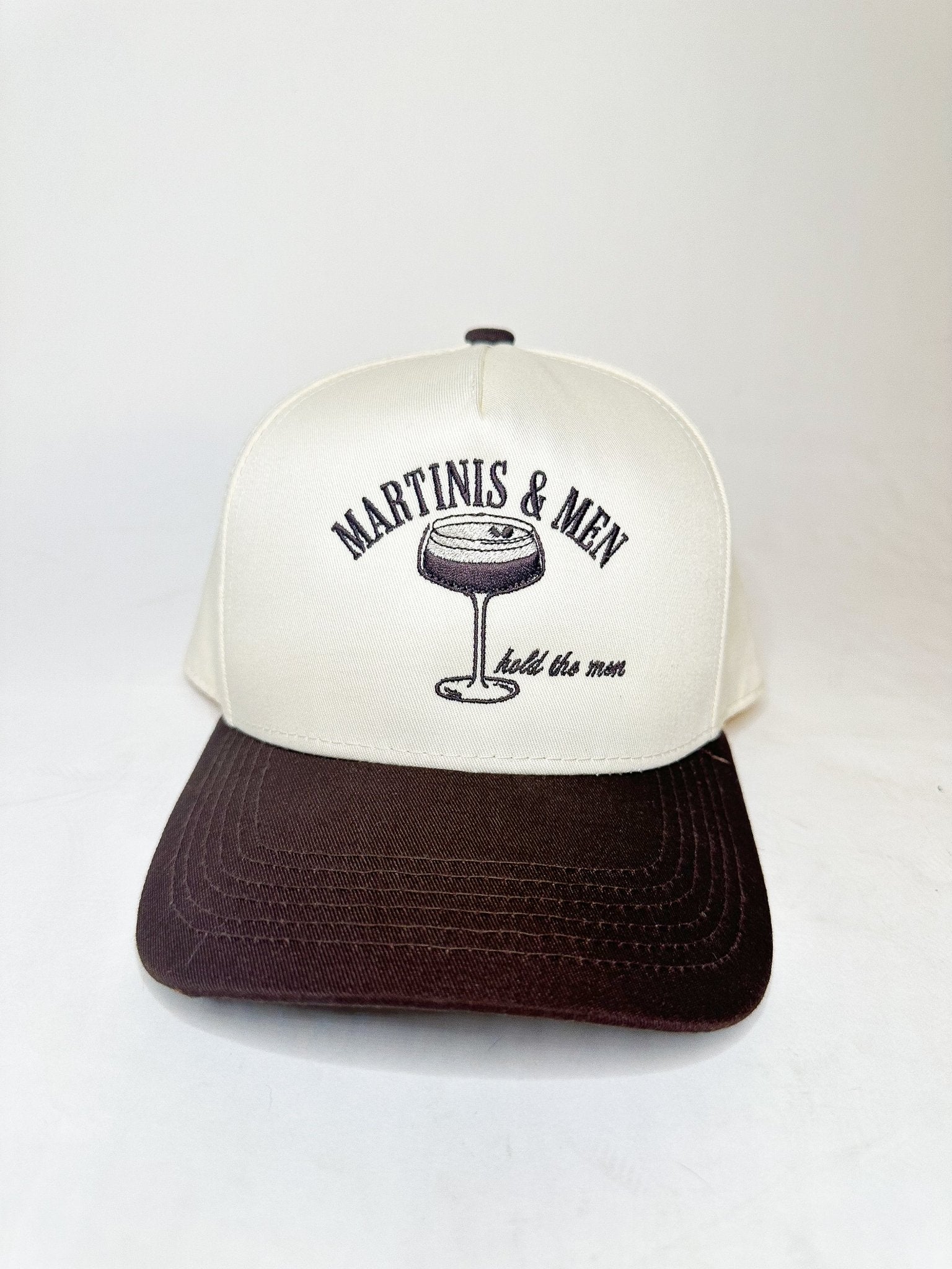 Martinis & Men Embroidered Canvas Trucker Hat - Accessories - Hats - Happiest