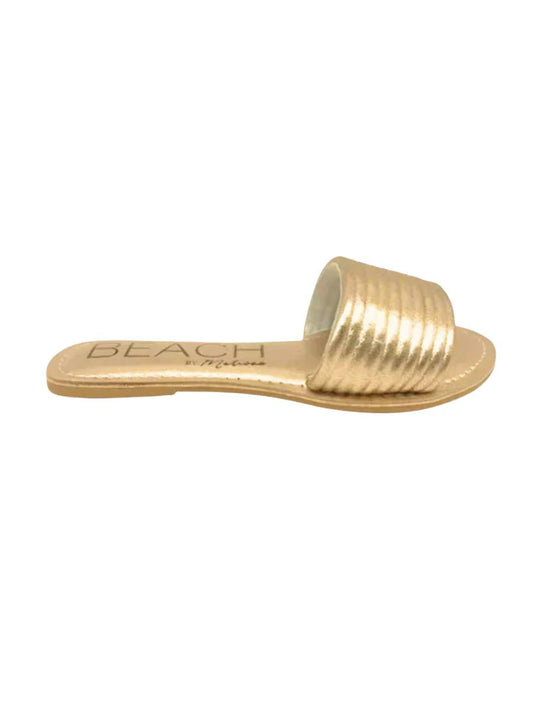 Matisse Gold Troller Slide Sandals - Shoes - Sandals - Matisse