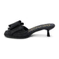 Matisse Black Penelope Heeled Bow Sandal - Shoes - Heels - Matisse