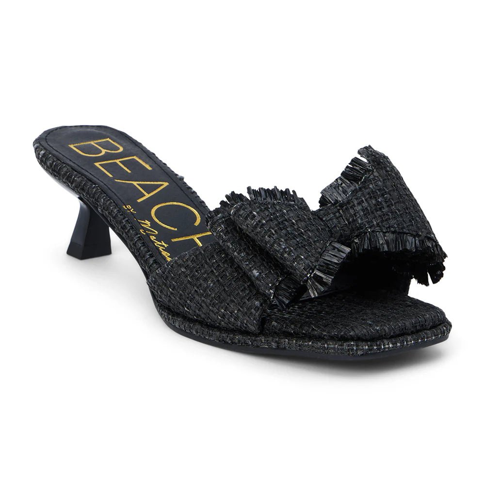 Matisse Black Penelope Heeled Bow Sandal - Shoes - Heels - Matisse