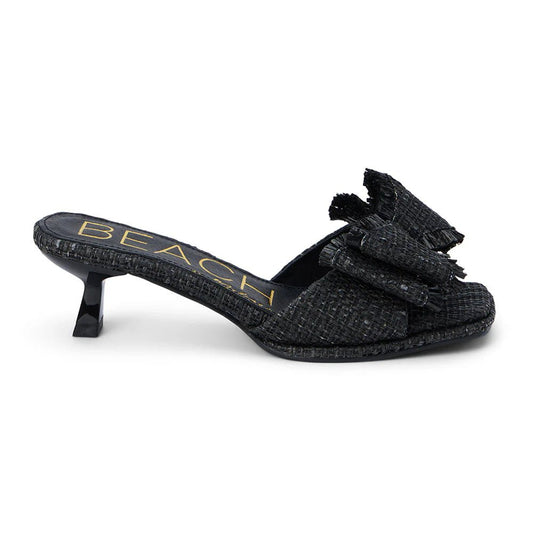 Matisse Black Penelope Heeled Bow Sandal - Shoes - Heels - Matisse