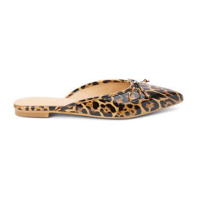 Matisse REGGIE Patent Leopard Flat Mule - Shoes - Flats - Matisse