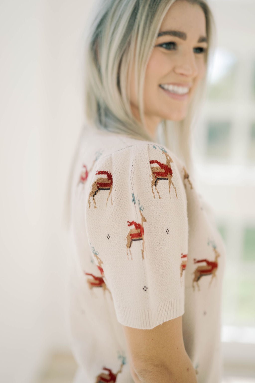 Merry Moment Reindeer Sweater - Tops - Sweaters - She & Sky