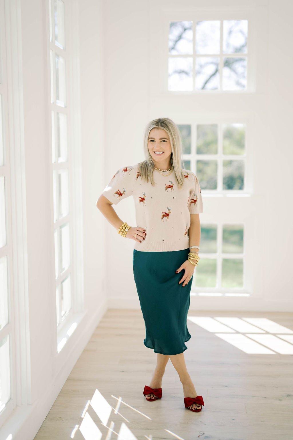 Merry Moment Reindeer Sweater - Tops - Sweaters - She & Sky