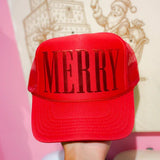 Merry Mood Red Trucker Hat - Accessories - Hats - Summer Tees