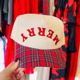 Merry Plaid Canvas Trucker Hat - Accessories - Hats - Summer Tees