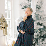 Merry Plaid Collared Mini Dress - Dresses - Heyson