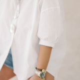 Message Me Oversized Button Down Top - Tops - Blouses - Q2