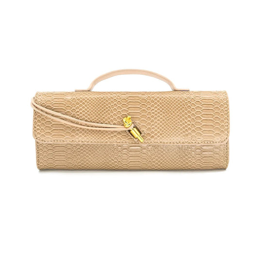 Mini Snake Print Beige Crossbody/Clutch - Accessories - Purses & Handbags - BC Bags
