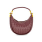 Mini Woven Burgundy Shoulder Bag - Accessories - Purses & Handbags - BC Bags
